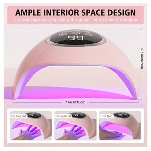 72W LED Nail Lamp and neutral color builder gel polish